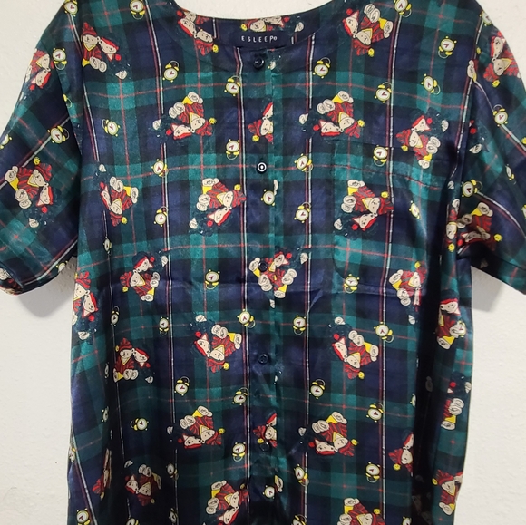 Vintage ESLEEP pajama set shorts sleep set jammies satin - Picture 7 of 12